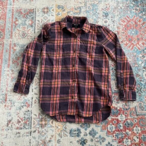 Madewell classic Edith plaid flannel shirt - Picture 1 of 6